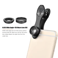 APEXEL APL-DG5H 5 in 1 Lens Kit 0.63X Wide Angle Lens 15X Macro Lens 2X Telescope CPL Lenses for iPhone Samsung Huawei Xiaomi - Image 2