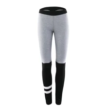 font b Womens b font Sporting font b Leggings b font Gray Black Patchwork Workout