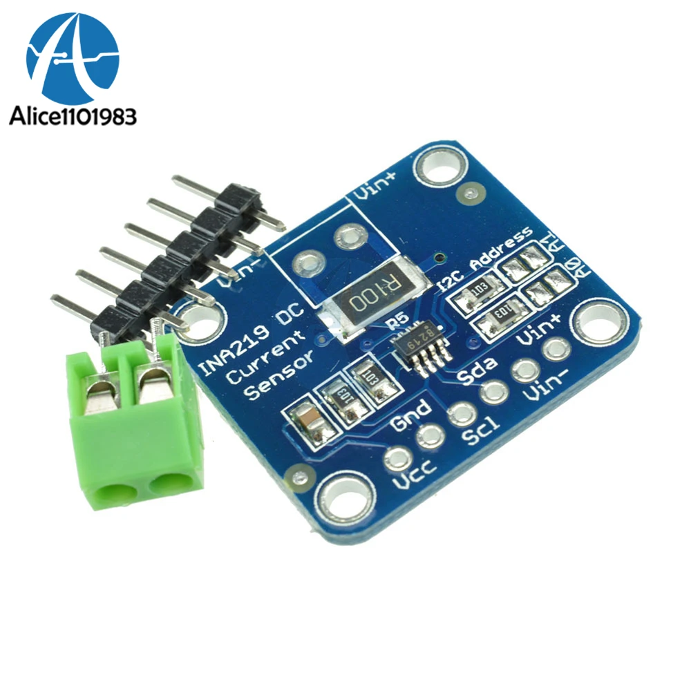 

SOT23 INA219 Bi-directional DC Current Power Supply Sensor Breakout Module DIY 3V-5V IIC I2C Power Monitoring Sensor Module