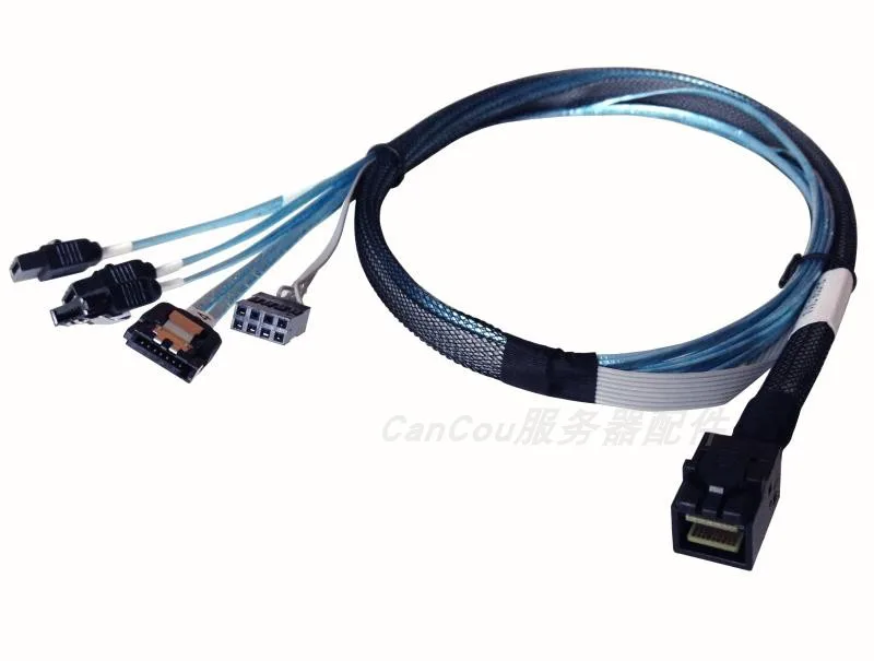 12 ГБ/сек. от 1 до 4 HD Mini-SAS кабель SFF-8643 SATA 80 см (Mini-SAS HD) * + 8pin SGPIO | Обустройство дома
