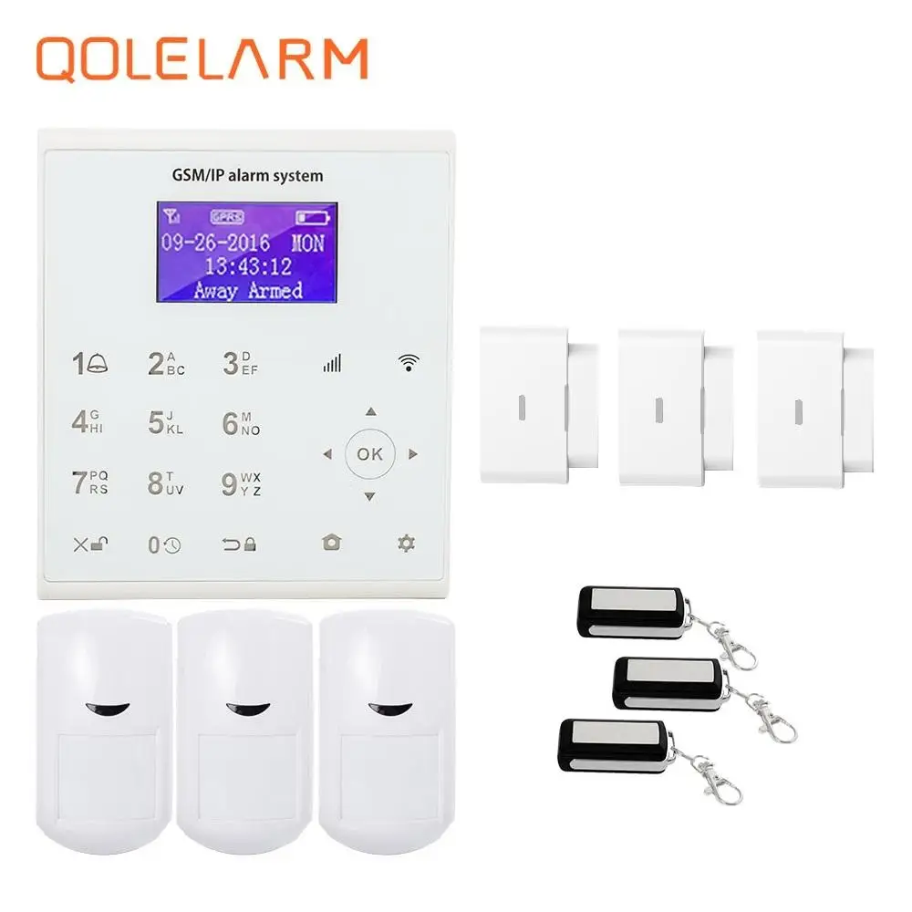 

433mhz Wireless Android/IOS APP remote control home security wifi alarm system gsm sms auto dial support home automation control