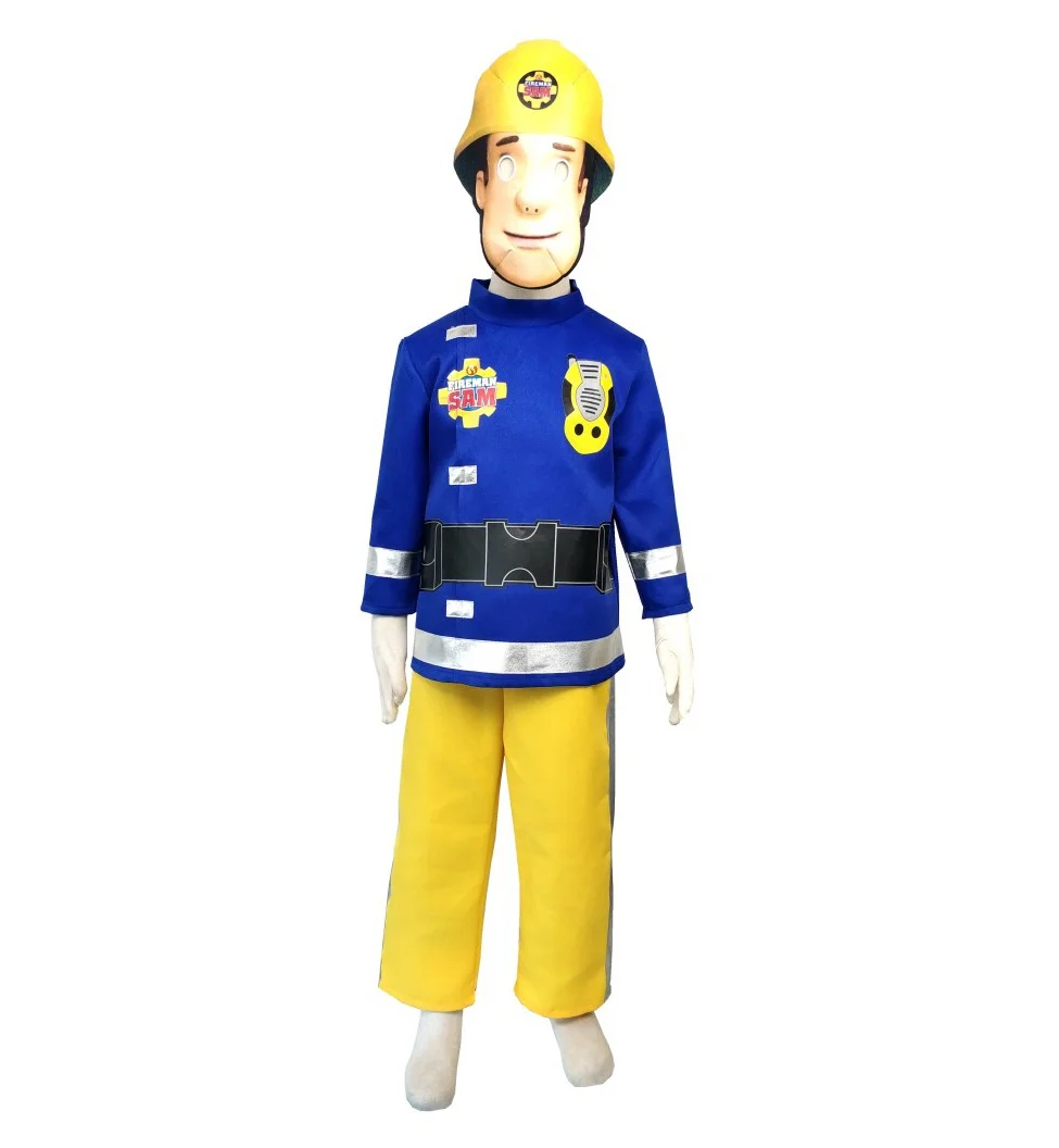 Hot 2021 Fireman Sam Children's Fancy Dress Costume 3-9 Years Carnival Party Halloween Cosplay Costumes yae guuji cosplay genshin impact costume wigs dress party outfit uniform women halloween carnival costumes