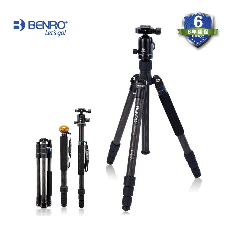 

New Benro monopod tripod carbon fiber SLR C2692TV1 professional portable tripod V1  head