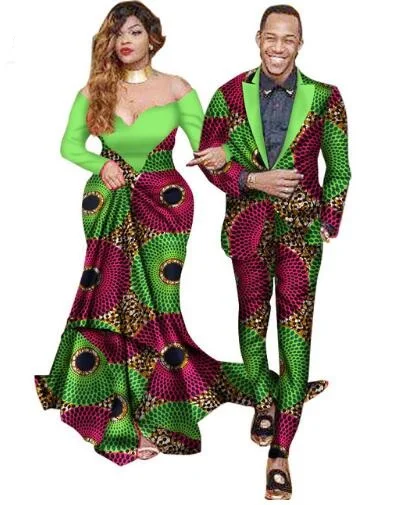 Африканский Базен Riche платья специальное предложение для женщин хлопок Новое поступление африканская пара костюмы воск печать