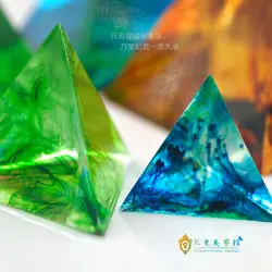 Цветок приглашение треугольной пирамиды формы-прозрачный силиконовый mold_pyramid башня энергии DIY Плесень ювелирные изделия