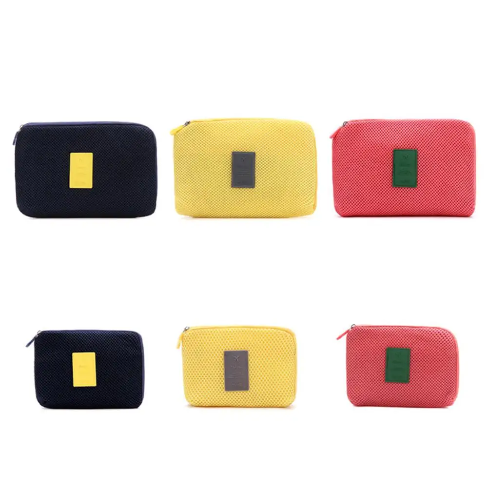 

Shockproof Travel Storage Cosmetic Bag Travel Charging Source Data Cable Toiletries Fashion Simple Casual Charger Cosmetic Bags