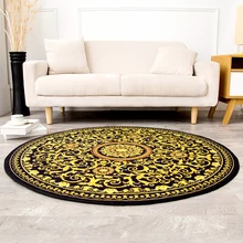 CIGI геометрический Классический круглый ковер гостиная компьютерный стол коврик спальня стол одеяло Противоскользящий ковер для дома водонепроницаемый