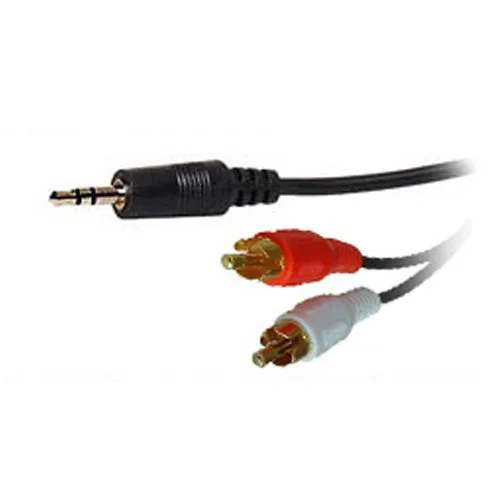 

Hot New Black 3.5mm Male Jack to 2 x Left and Right RCA Phono Audio Cable