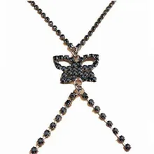 New gun-black rhinestone butterfly fashion bra straps belt decorative cosutme jewelry ornament accessories free shipping 3pcs x