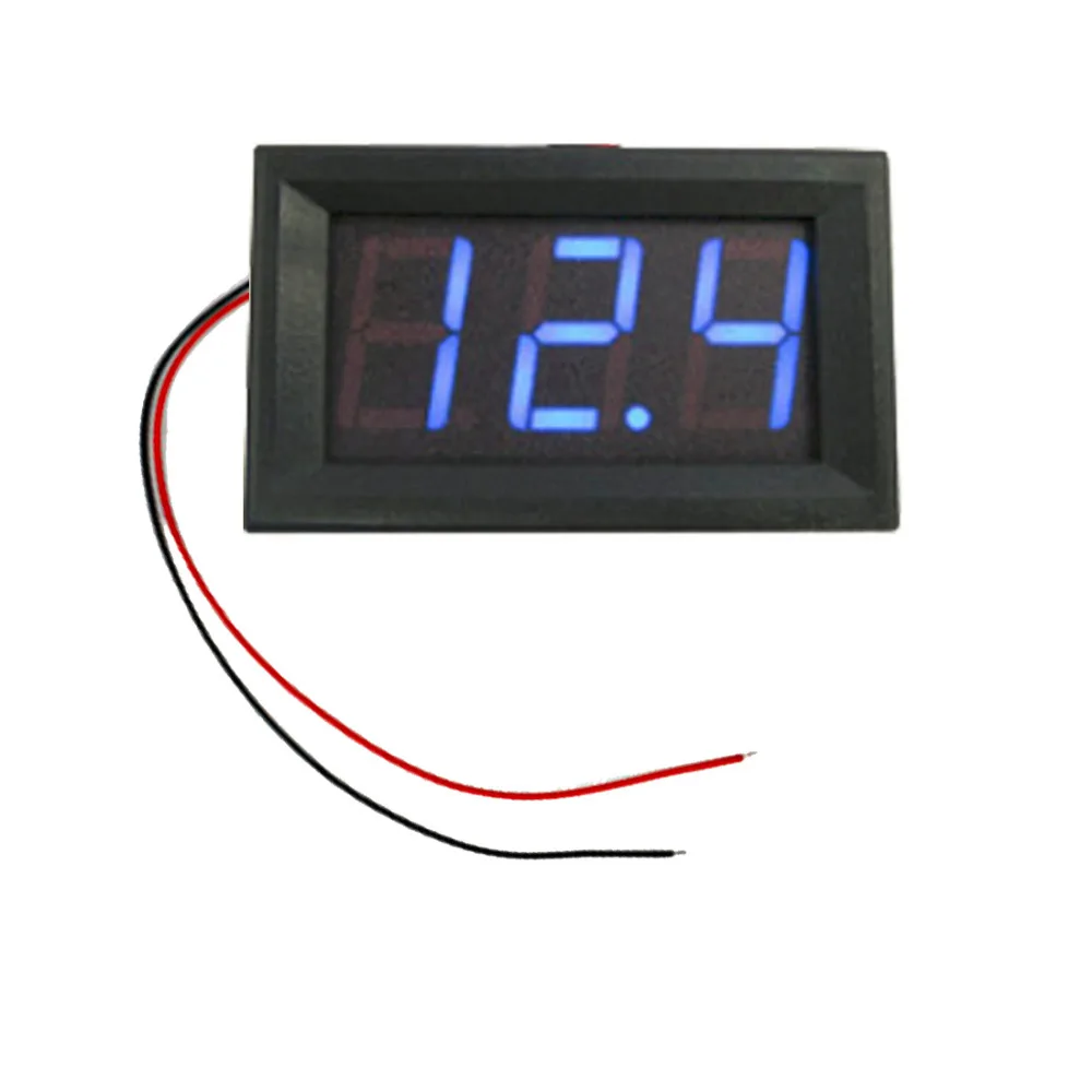 

Portable 0.56 inch DC 4.50V-30.0V LED Digital Voltmeter Home Use Voltage Display 2 Wires Voltage Detector Monitor Red Black Blue