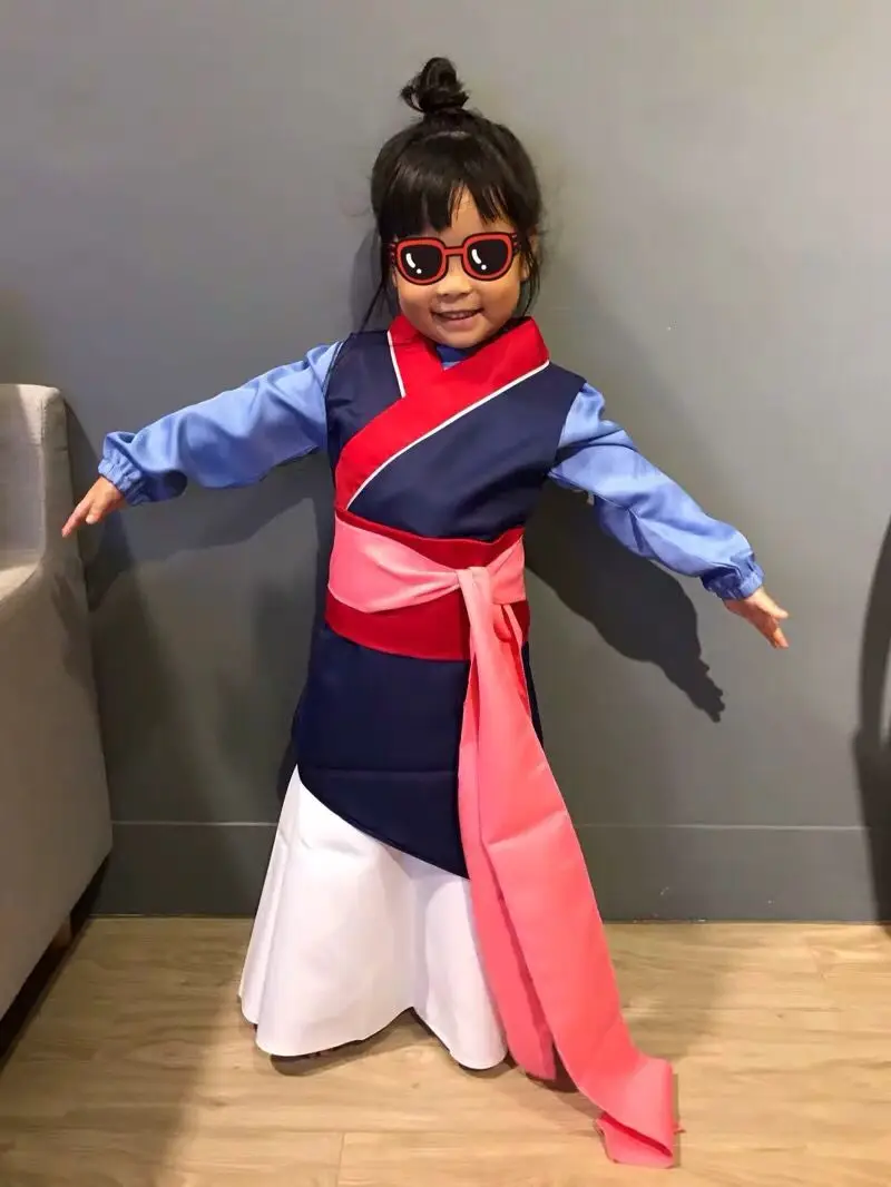 

Princess Mulan Dress Cosplay Costum Outfit Halloween Stage Party Costume Gift Clothing Children Girls