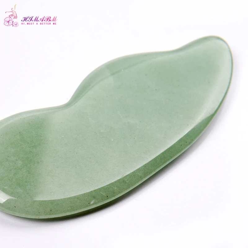 HIMABM Natural Agate Guasha Green Aventurine Gua Sha Board And Face Massage Tool Acupuncture Equipment used in TCM Skin massage HIMABM Natural Agate Guasha Green Aventurine Gua Sha Board And Face Massage Tool Acupuncture Equipment used in TCM Skin massage