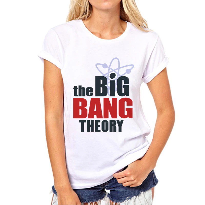 Новая модная футболка с надписью «Big Bang Theory» повседневные футболки женская футболка с короткими рукавами рубашка хипстер топы для девочек 87N-12