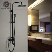2016 NEW Bathroom Shower Faucet Set Single Handle 8″ Rainfall Shower System with Tub Spout + Handshower