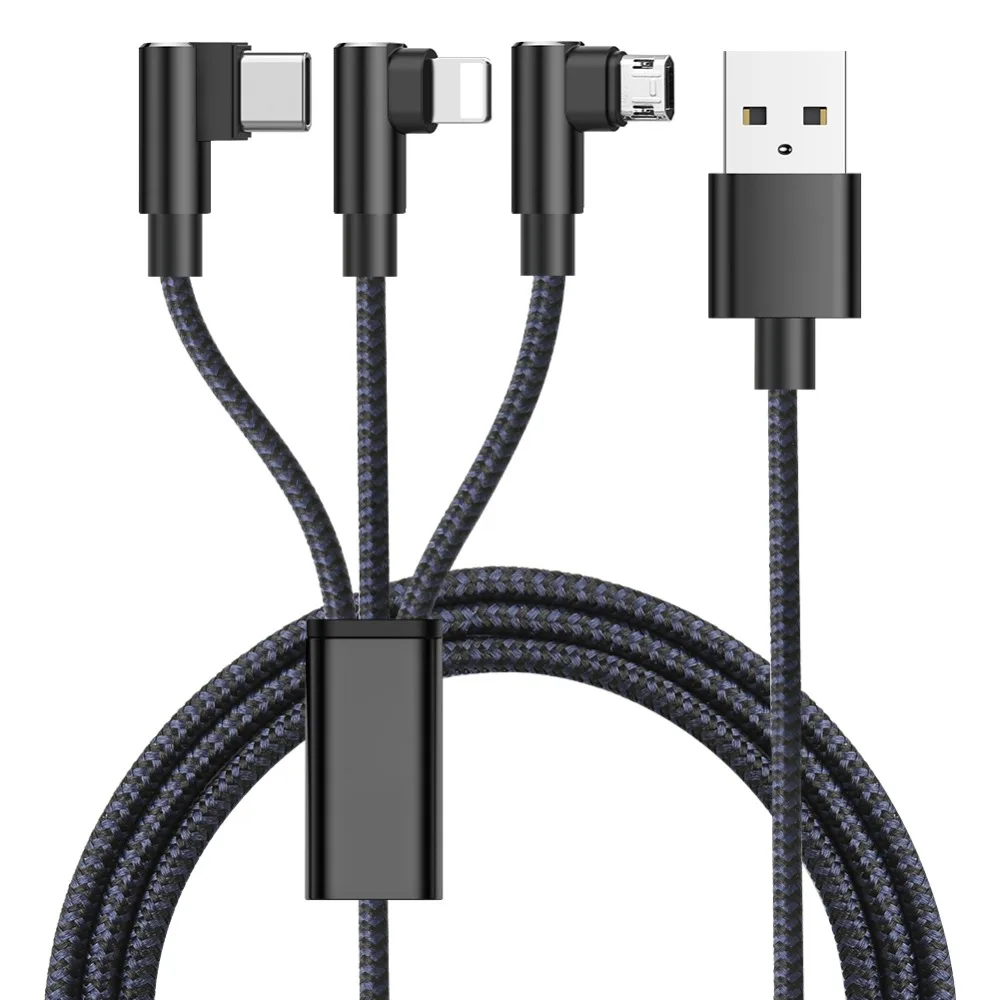 

Metrans 3 in 1 USB Cable for Mobile Phone Micro USB Type C Multi Charger Cable for iPhone Xiaomi Redmi Note Samsung Mobile Cable