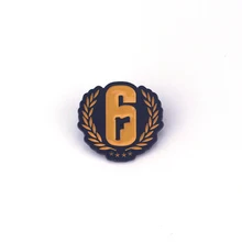 Black Rainbow Six Siege FPS Enamel Pins Gothic Punk Brooches Pin Fashion Cosplay Badges Jewelry Lapel Pins for Women Men