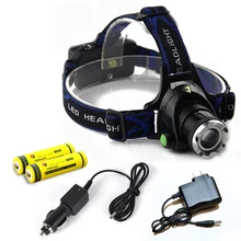 Rechargeable 18650 2000 Lumens Zoomable CREE T6 LED Headlight LED Headlamp Head Lamp For Outdoor Sports