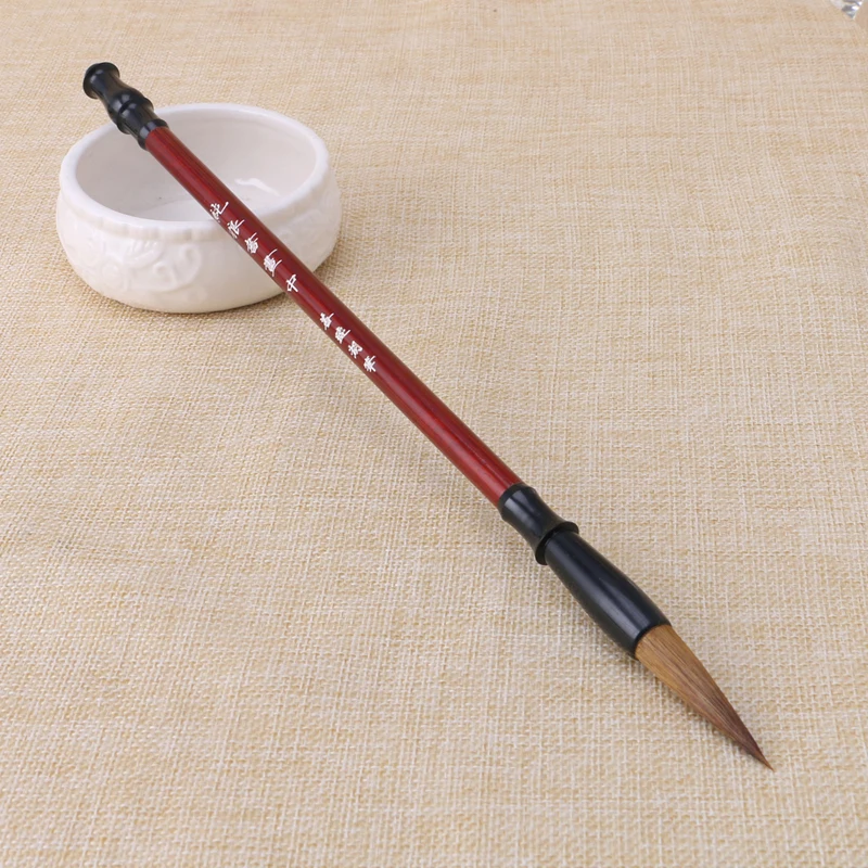 1 шт Китайская каллиграфия кисти ручка Волчья шерсть кисть для письма деревянная ручка