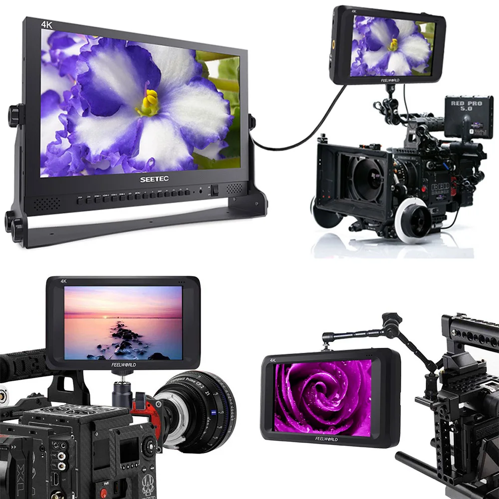 Feelworld S450 M 4 5 дюймов Камера полевой монитор HD 1280x800 IPS экран 3G SDI 4K HDMI внешний дисплей