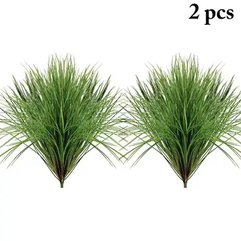 

2pcs Simulation Flowers Green Artificial Plants Artificial Orchid Leaves Cymbidium Grass Fake Plant Home Garden Decor