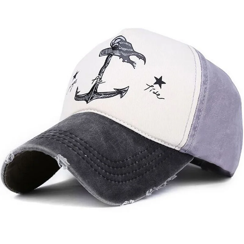 2017 Spring Autumn Couples Hat For Man And Woman Pure Cotton baseball Caps Do Old Pirate Ship Anchor Brand Hats 7 colors 8102
