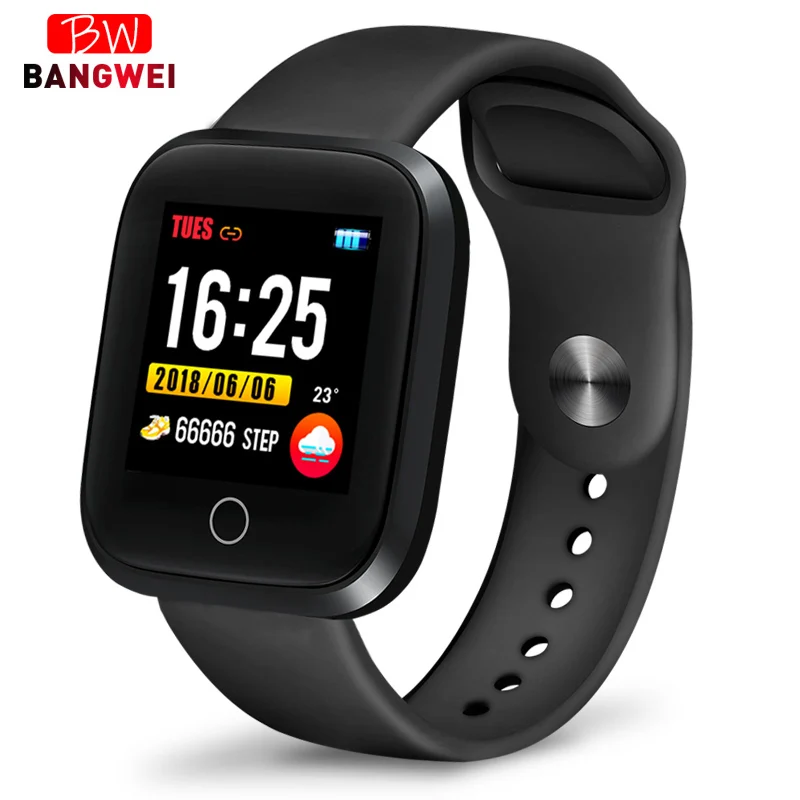 

BANGWEI Smart Watch Heart Rate Blood Pressure Monitor Smart Band Pedometer fitness Tracker Watch Smart Bracelet For Android IOS