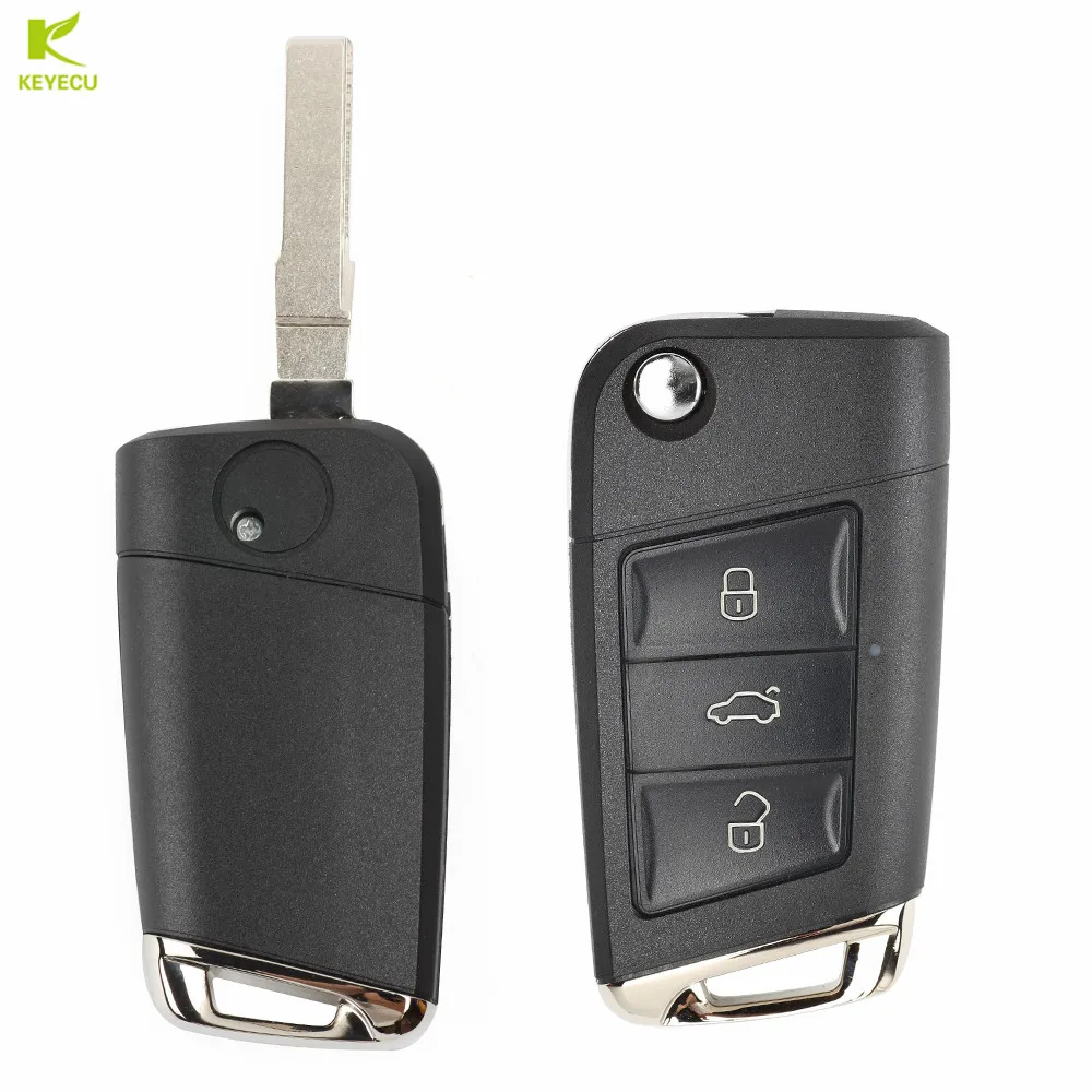 Запасной новый модифицированный чехол KEYECU для ключа автомобиля Golf 7 2 шт. Стильный