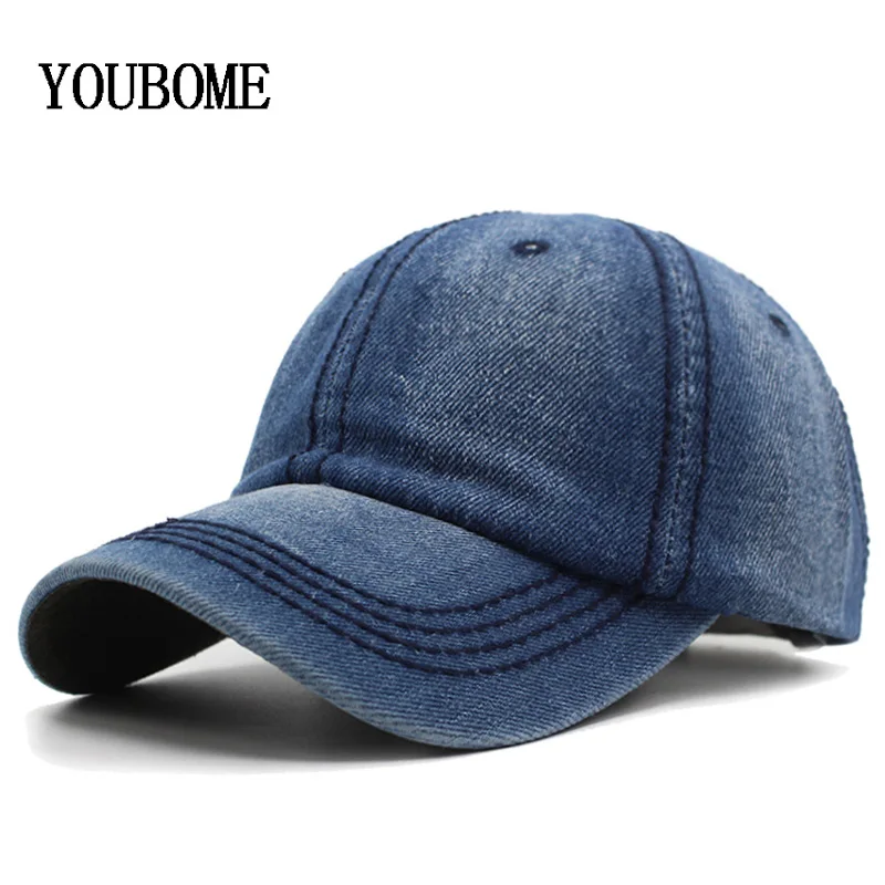 

YOUBOME Brand Baseball Cap Hats For Men Snapback Caps Casual Women Vintage Embroidery Casquette Bone Denim Jeans Dad Hat Caps