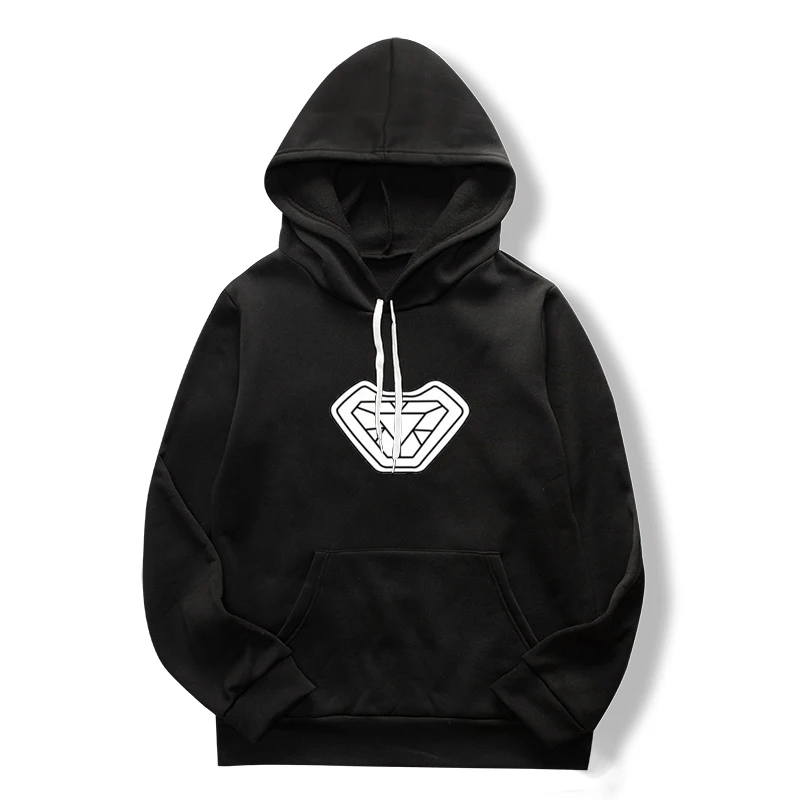 

2019 casual red, white, grey, black and yellow hip-hop hoodie, stylish men's and women's printed long-sleeved sport jumper