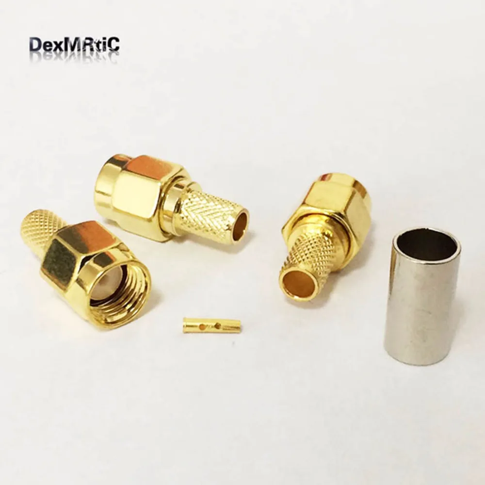 RP SMA Crimp Male plug Connector