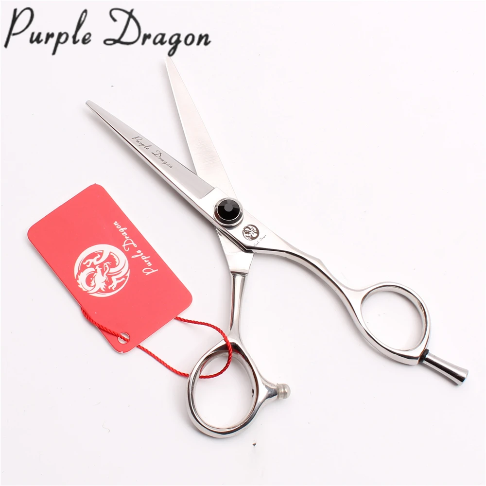 5.5" 16cm 440C Purple Dragon Violet GEM Barber Scissors Normal Scissors