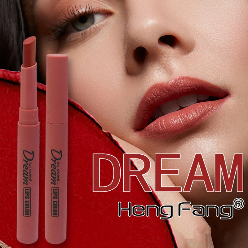 Женская матовая водостойкая стойкая помада 6 цветов карандаш для губ телесного и