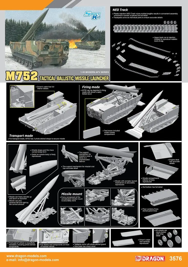 Дракон 3576 1/35 M752 Тактический шлем для пейнтбола ракетная установка-масштабная модель комплект