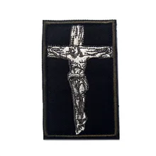 Иисуса христианский католический крест нарукавная нашивка Тактический в стиле армии США Нашивка с надписью вышитая декоративная аппликация для курток джинсовая кепка