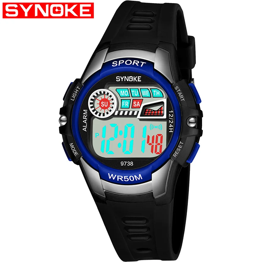 

SYNOKE Fashion Casual Children Watches 50M Waterproof Quartz Wristwatches Jelly Kids Clock boys Hours girls Students Watch