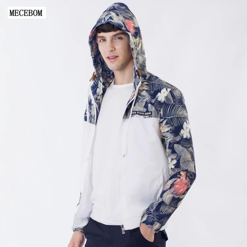 MECEBOM Floral Bomber Jacket Men Hip Flowers Pilot Bomber ...