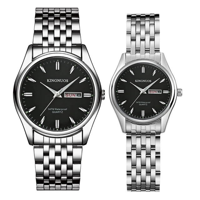 1 Pair 2018 New Brand Luxury Lover Watches Week Date Watch Men Women Watches Qua 1 Pair 2018 New Brand Luxury Lover Watches Week Date Watch Men Women Watches Qua
