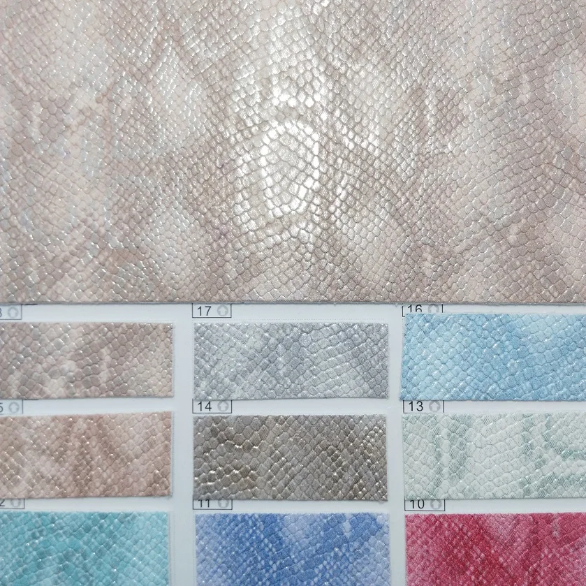 

91x134cm PU Leather, Synthetic Leather, Embossed Snake Python Grain Fabric DIY accessories P1888