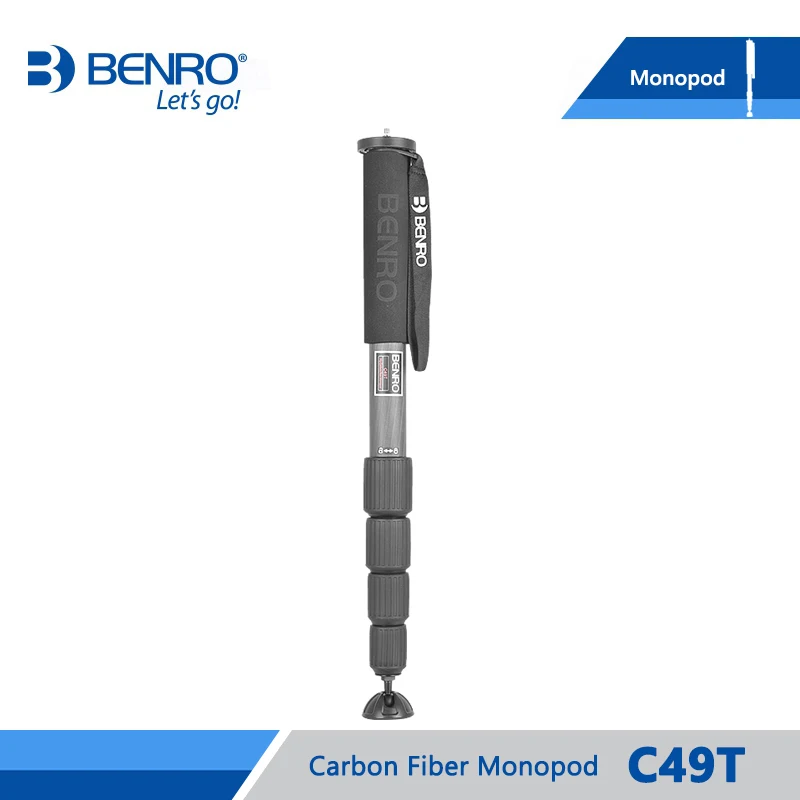 

New Benro C49T Professional Carbon Fiber Monopod Compact 5 Section Monopod For Digital SLR Camera / Wholesale Free Shipping