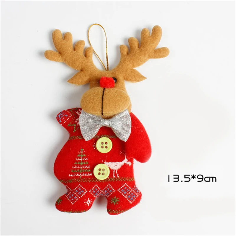 Милый Санта-Клаус, снеговик, кукла, украшения, подвески, Рождественская елка, висячие украшения для дома, свадьбы, рождественские, вечерние, декор 62373 - Цвет: A4