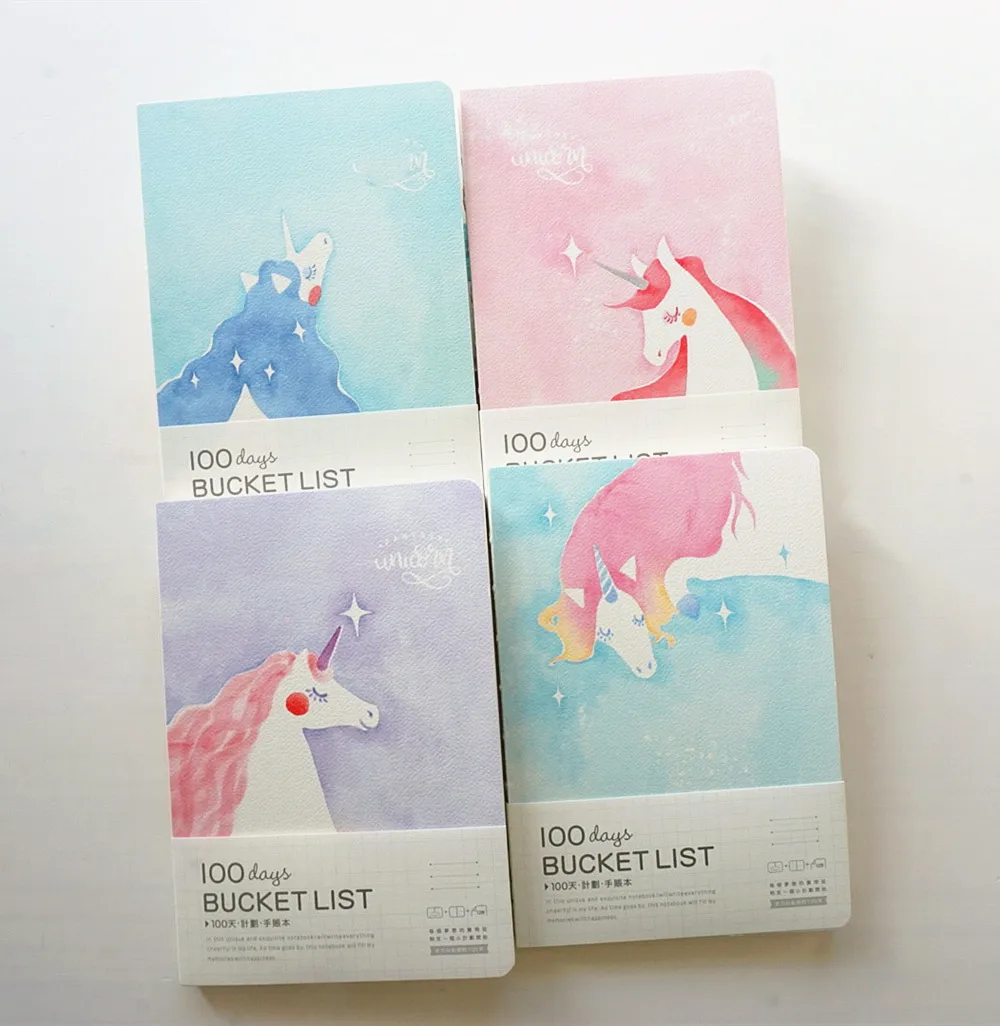 

Fantasy Unicorn" 100 Days Project Daily Planner Study Journal Business Agenda Notebook Scheduler Stationery Gift