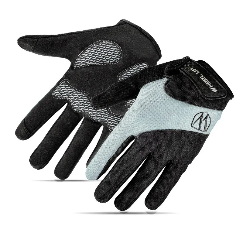 Зимние мужские велосипедные перчатки Для женщин дорога горный велосипед перчатки «MTB» полный палец Сенсорный экран Moto для охоты и лыжных прогулок для верховой езды спортивные перчатки - Цвет: Grey