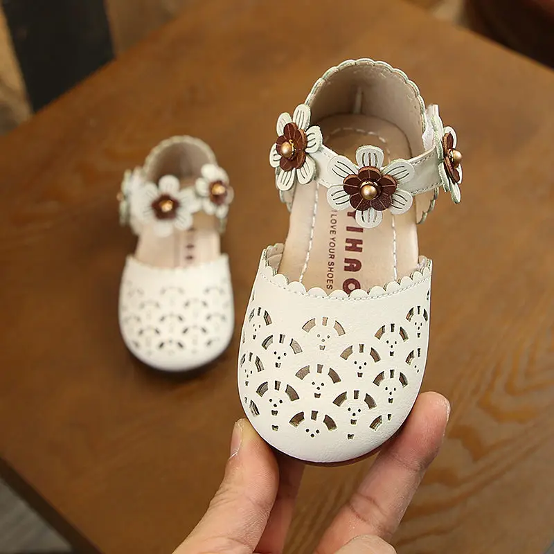 Сандали детские летние Босоножки для девочек обувь детская босоножки детская обувь для девочек сандали сандалии дет - Цвет: Beige