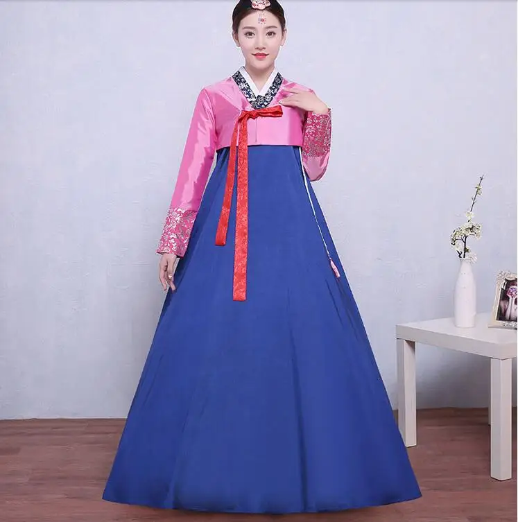 Женское платье с длинным рукавом классическое корейское платье|korean traditional dress|korean