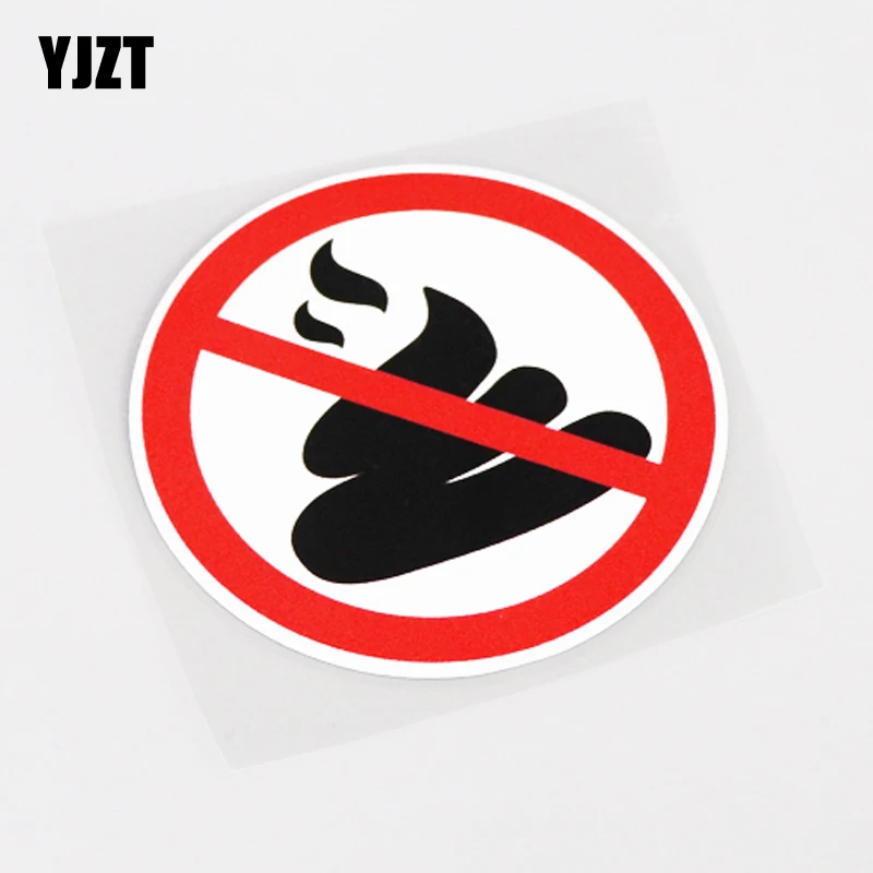 

YJZT 10CM*10CM Fun Warning Mark No Pooping PVC Car Sticker Decal 13-1026