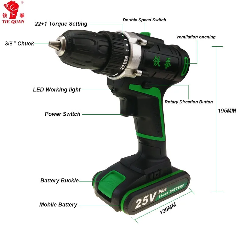 25V power tools electric Drill Cordless Drill