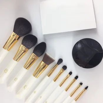 

10pcs Professional Handmade Make Up Brush Kit Face Powder Eye Shadow Brow Lip Brush Soft Sokouhou Goat Hair Makeup Brushes Set