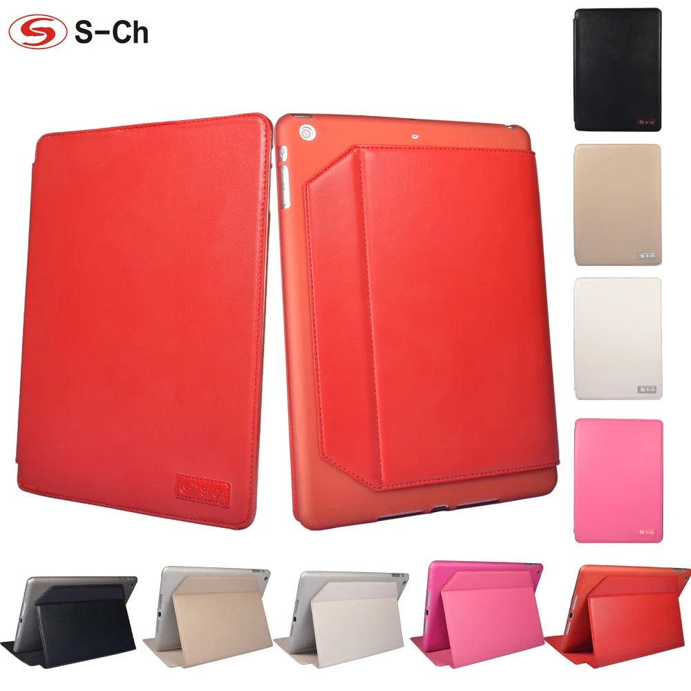 

For Apple ipad Air ipad 5 Simple PU Leather Case Tablets Smart Slim Flip Folding Protective Cover Case 9.7 inch 5 Colors