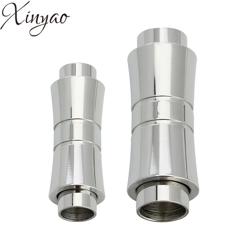 

2pcs/lot Hole 5/6mm Stainless Steel Magnetic Clasps Connectors For Necklace Round Leather Cord End Caps Jewelry Making F5295
