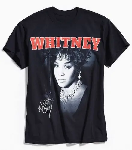 Мужская футболка с круглым воротником из чистого хлопка Whitney Houston Оригинальная 2019